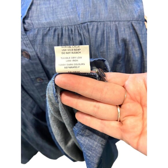 eShakti Blue Midi Dress - Picture 6 of 15